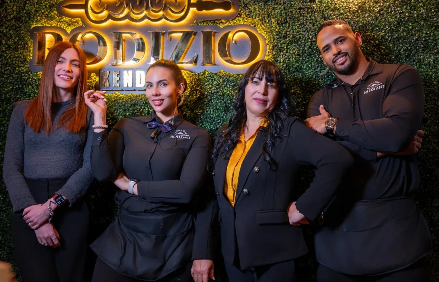 The Miami to Brazil Rodizio team welcoming guests in Kendall